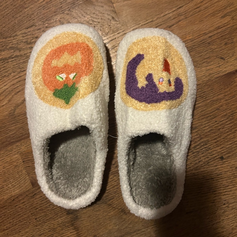 Cozy White Halloween Slippers